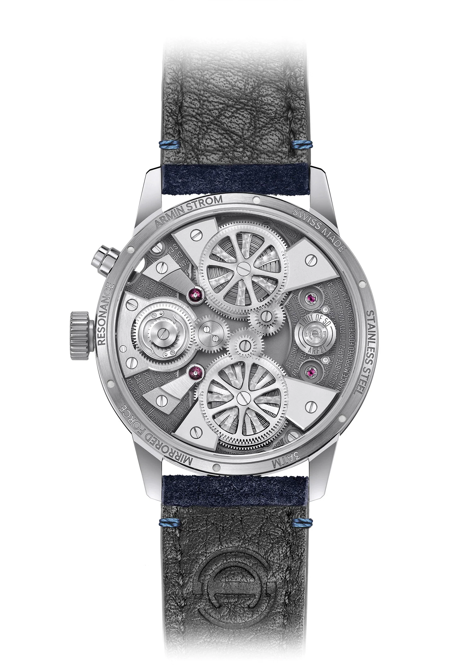 Armin Strom Resonance Mirrored Force Resonance Ice Blue Guilloché Dial ST25-RF.05 - Image 2