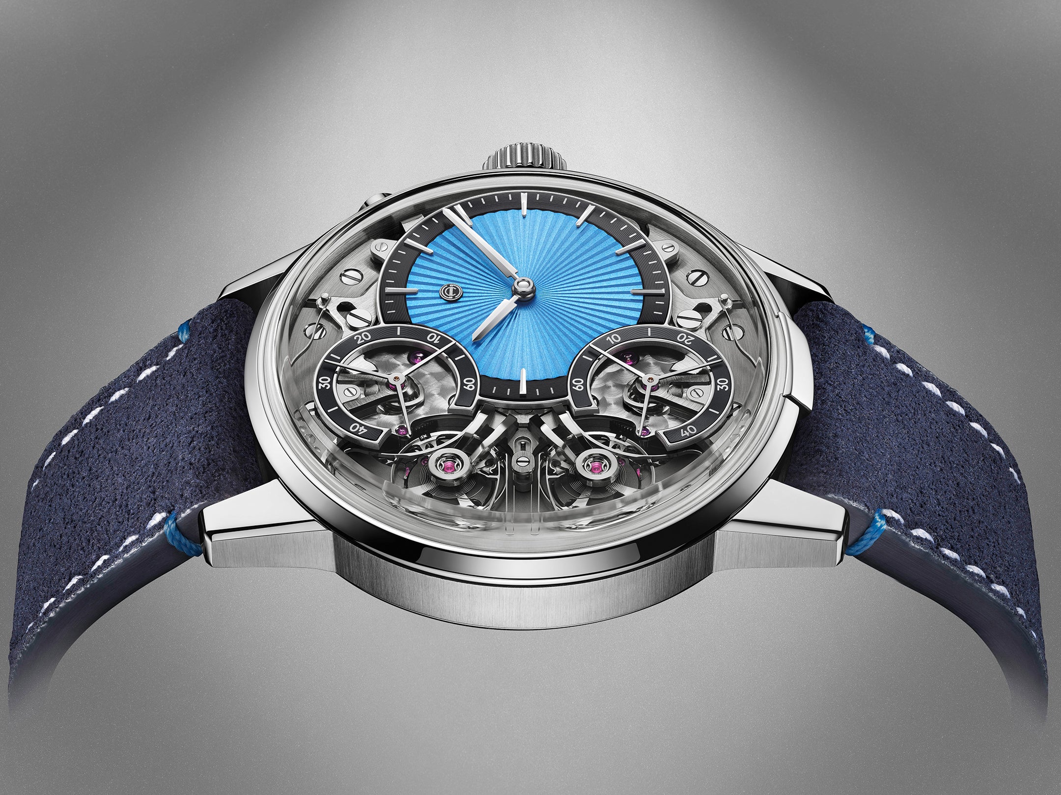 Armin Strom Resonance Mirrored Force Resonance Ice Blue Guilloché Dial ST25-RF.05 - Image 3
