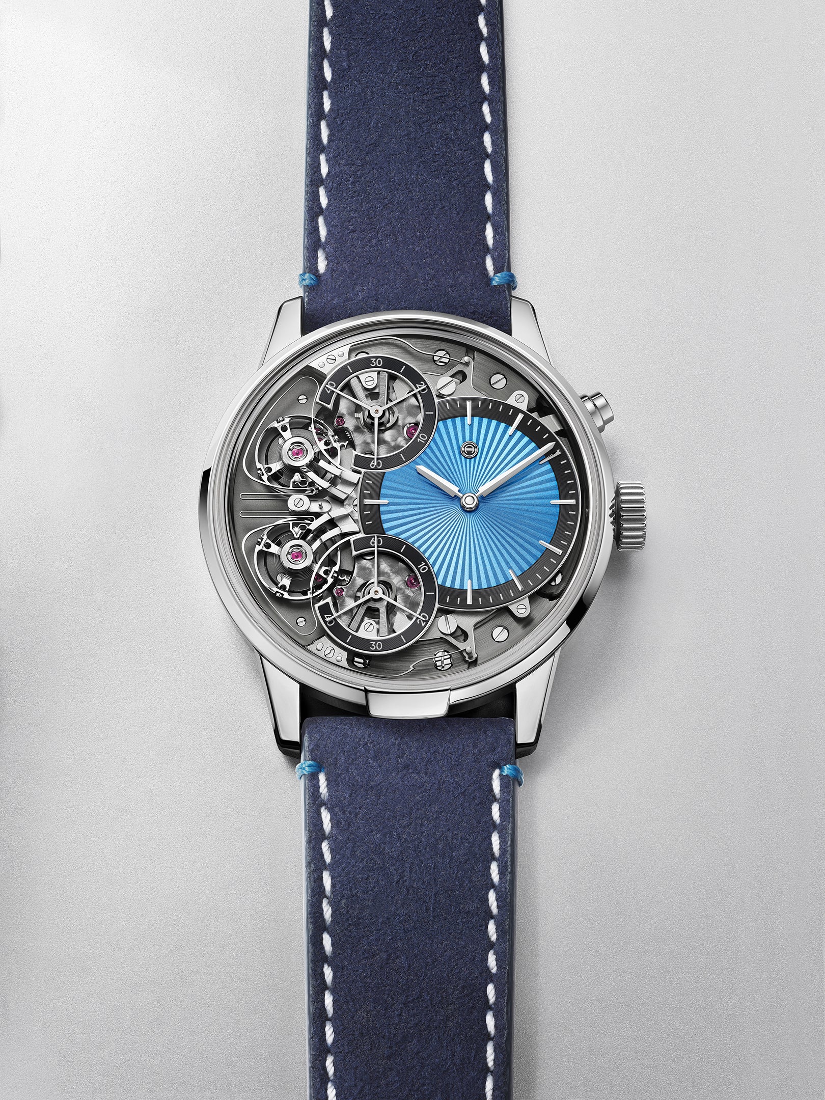 Armin Strom Resonance Mirrored Force Resonance Ice Blue Guilloché Dial ST25-RF.05 - Image 4