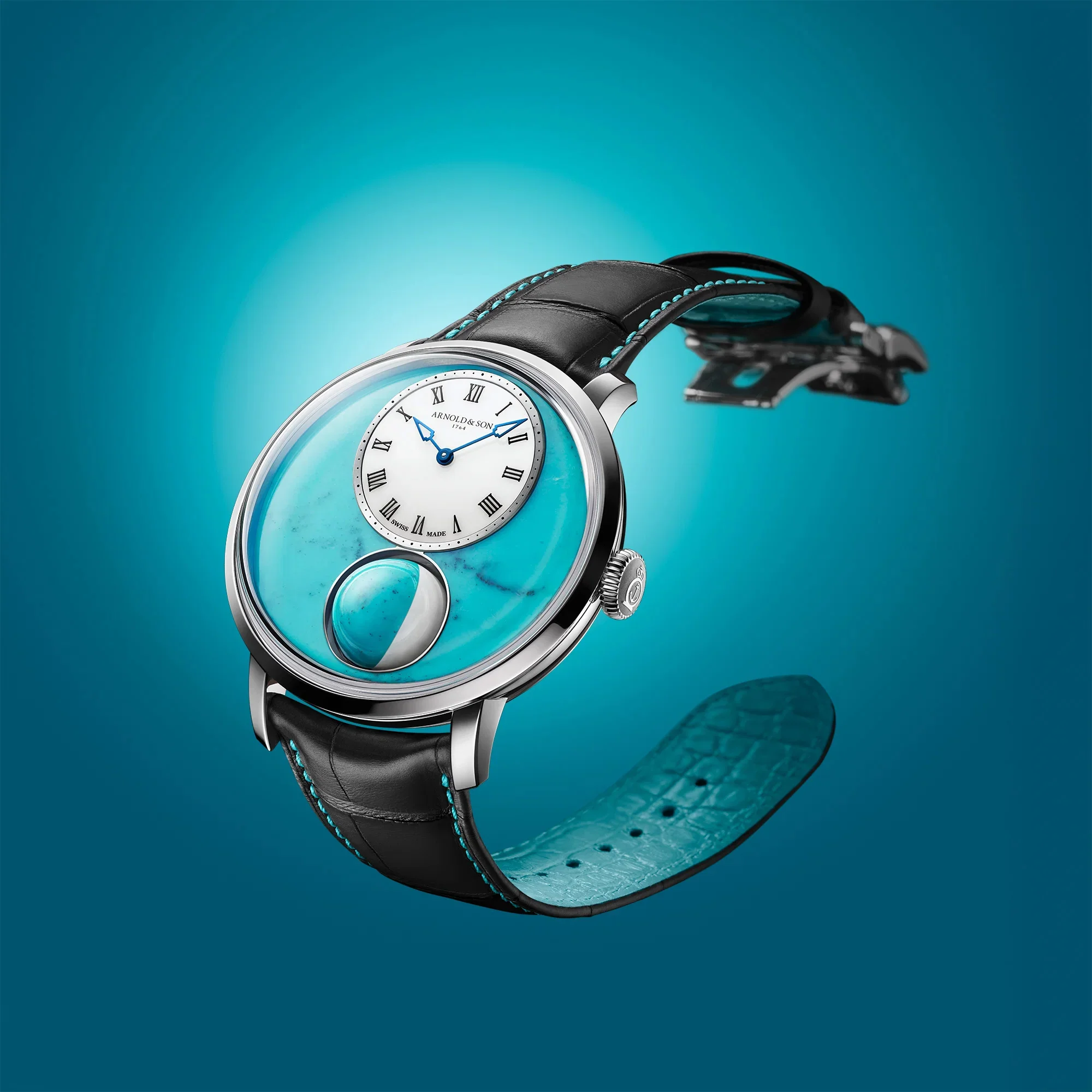 Arnold & Son Astronomy Luna Magna Steel “Turquoise” 1LMAS.T01A.C1322D - Image 3