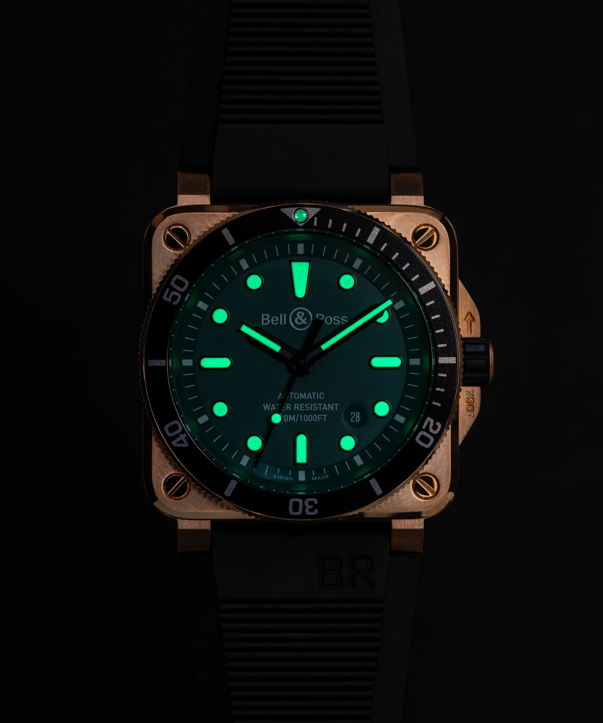 Bell & Ross BR03-92 Diver Black & Green Bronze BR0392-D-LT-BR/SRB - Image 6