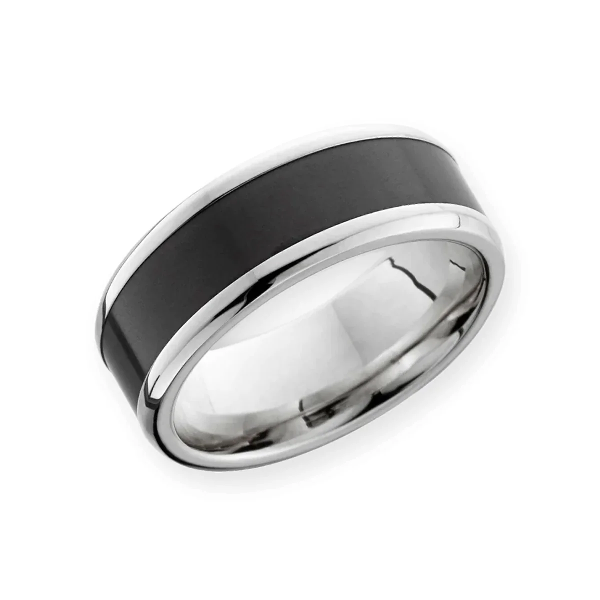 Elysium Black Diamond Imperium 18K White Gold With Black Diamond Inlay