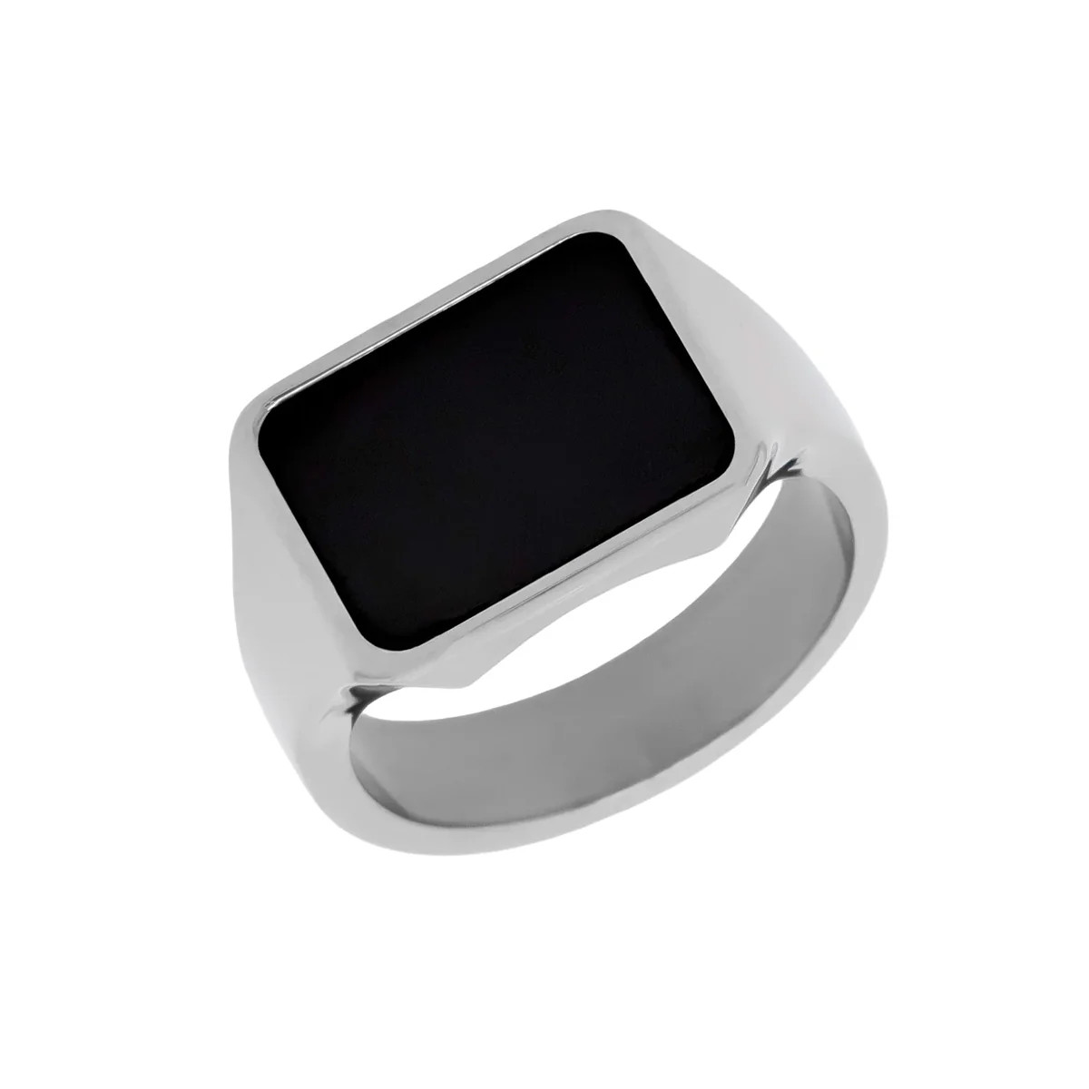 Elysium Black Diamond Perseus Titanium Band Black Diamond Signet