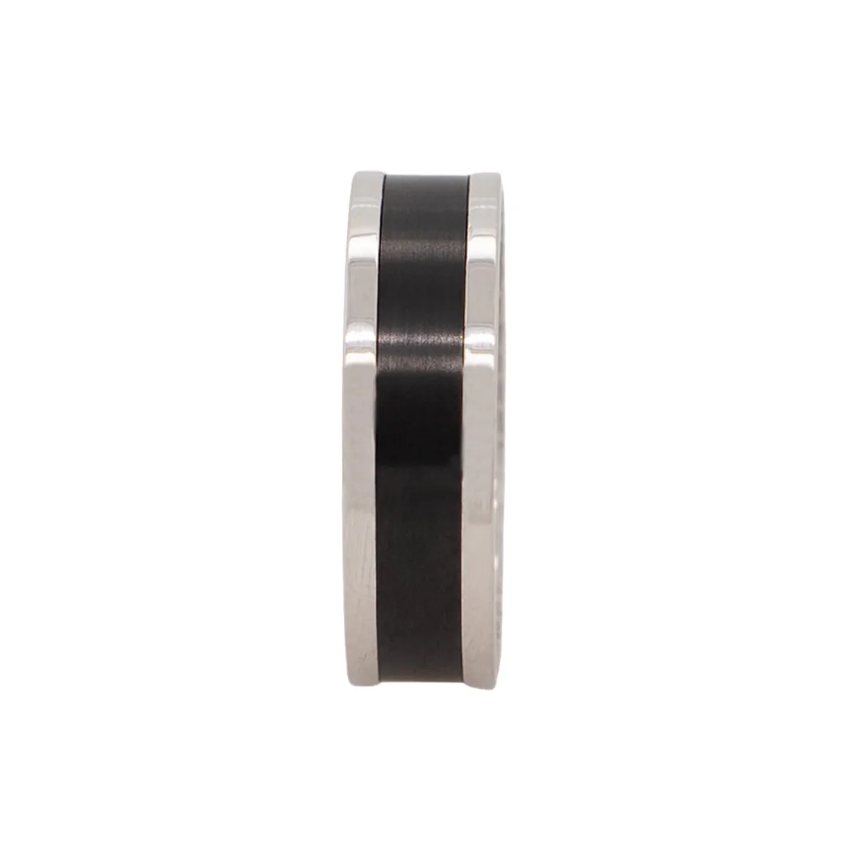 Elysium Black Diamond Zeus Platinum Band With Black Diamond Inlay And Diamond Insets - Image 4