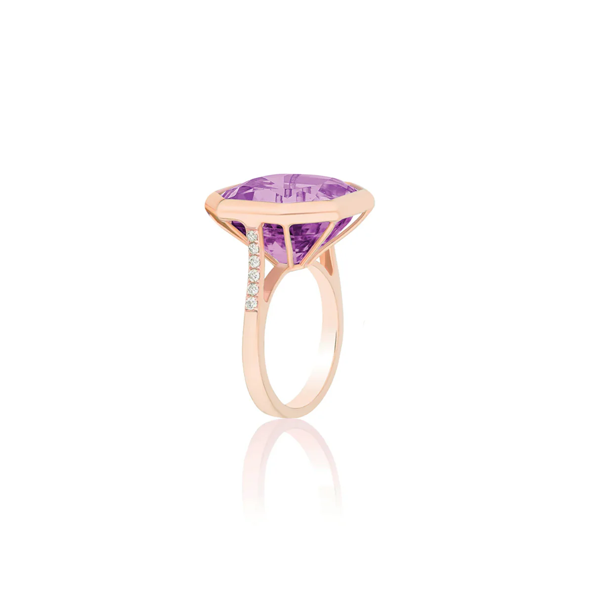 Goshwara Gossip Octagon Lavender Amethyst Ring - Image 2