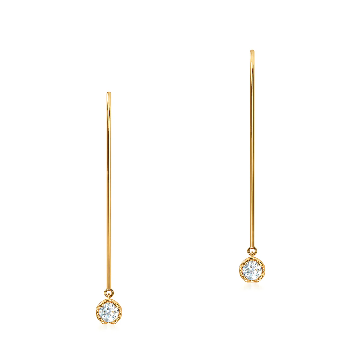 J'evar Lotus Petals Dangle Diamond Earrings