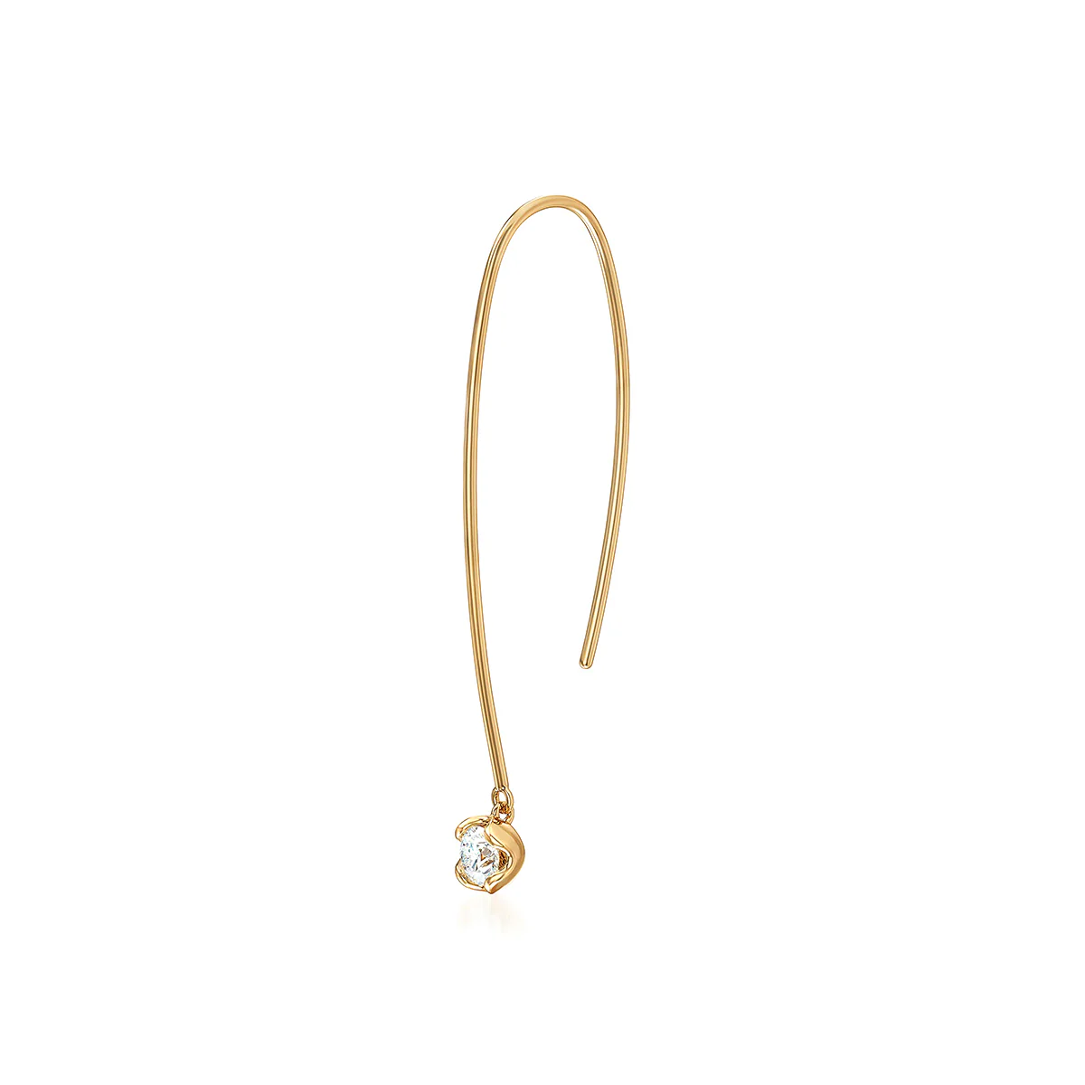 J'evar Lotus Petals Dangle Diamond Earrings - Image 2