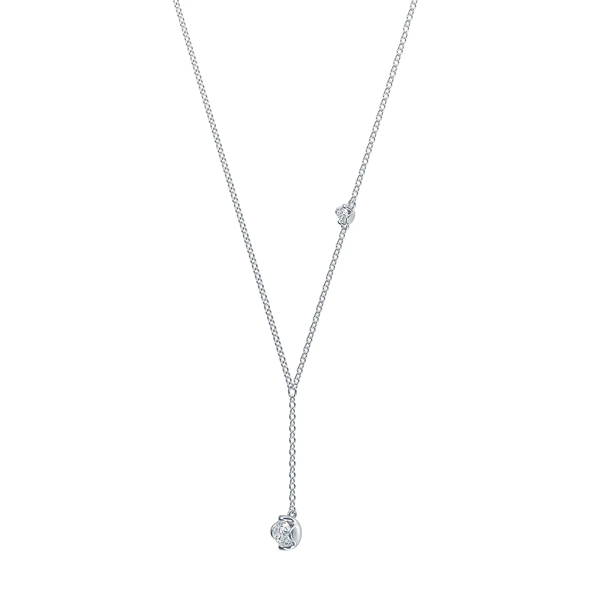 J'evar Lotus Petals Lariat Diamond Necklace - Image 2