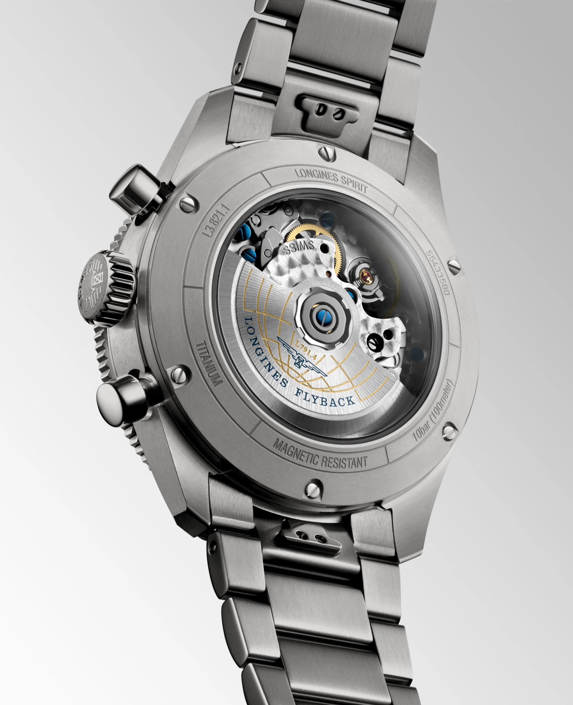 Longines Spirit Flyback Chronograph Titanium L3.821.1.53.6 - Image 2