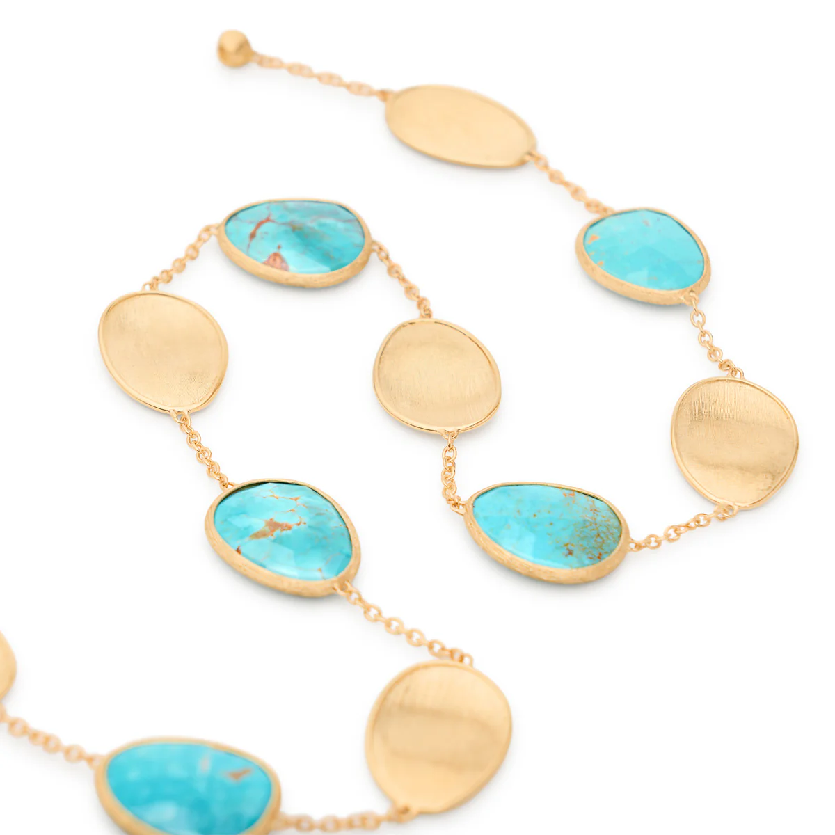 Marco Bicego Lunaria Collar Necklace With Turquoise - Image 2