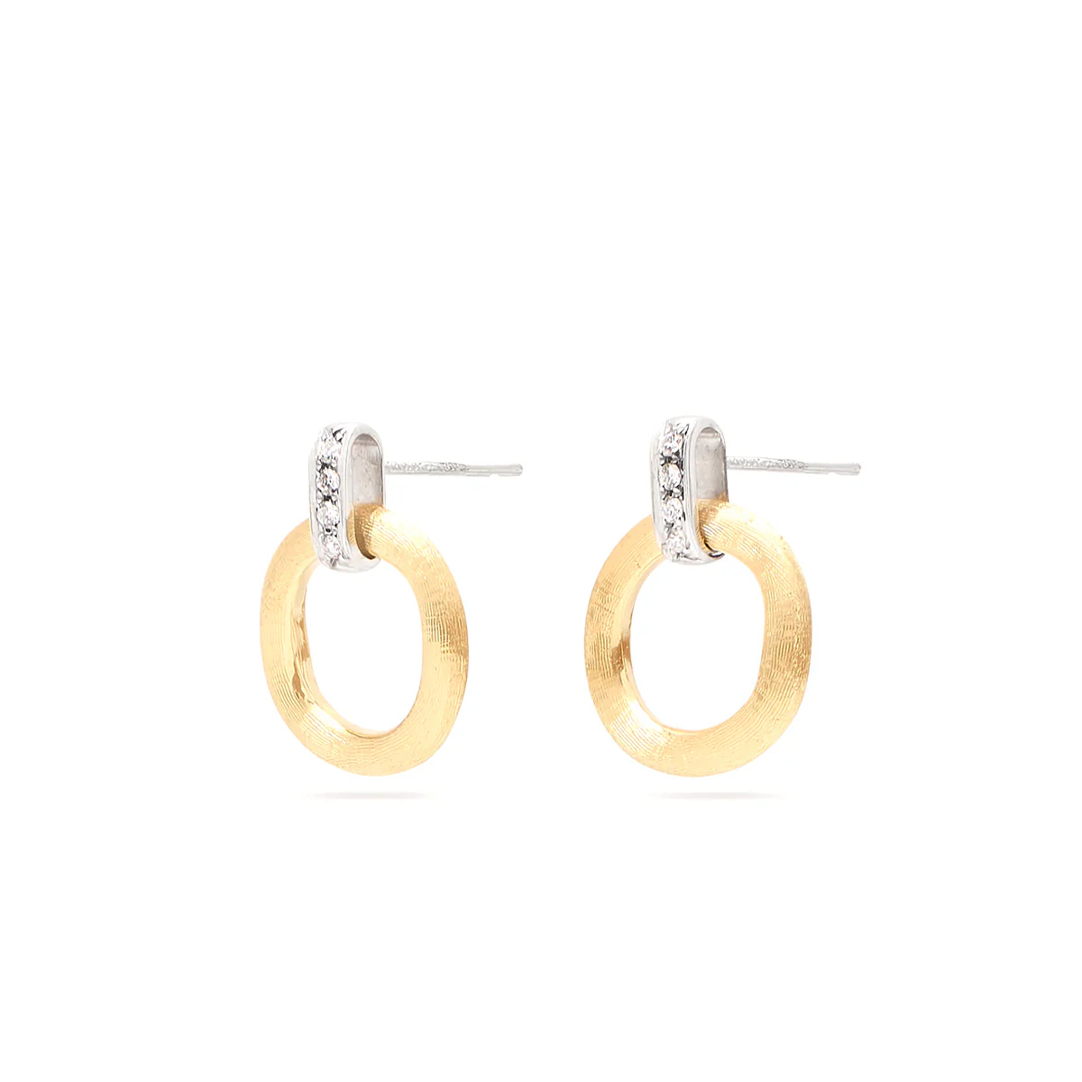 Marco Bicego Jaipur Gold Drop Earrings With Diamonds - Image 2