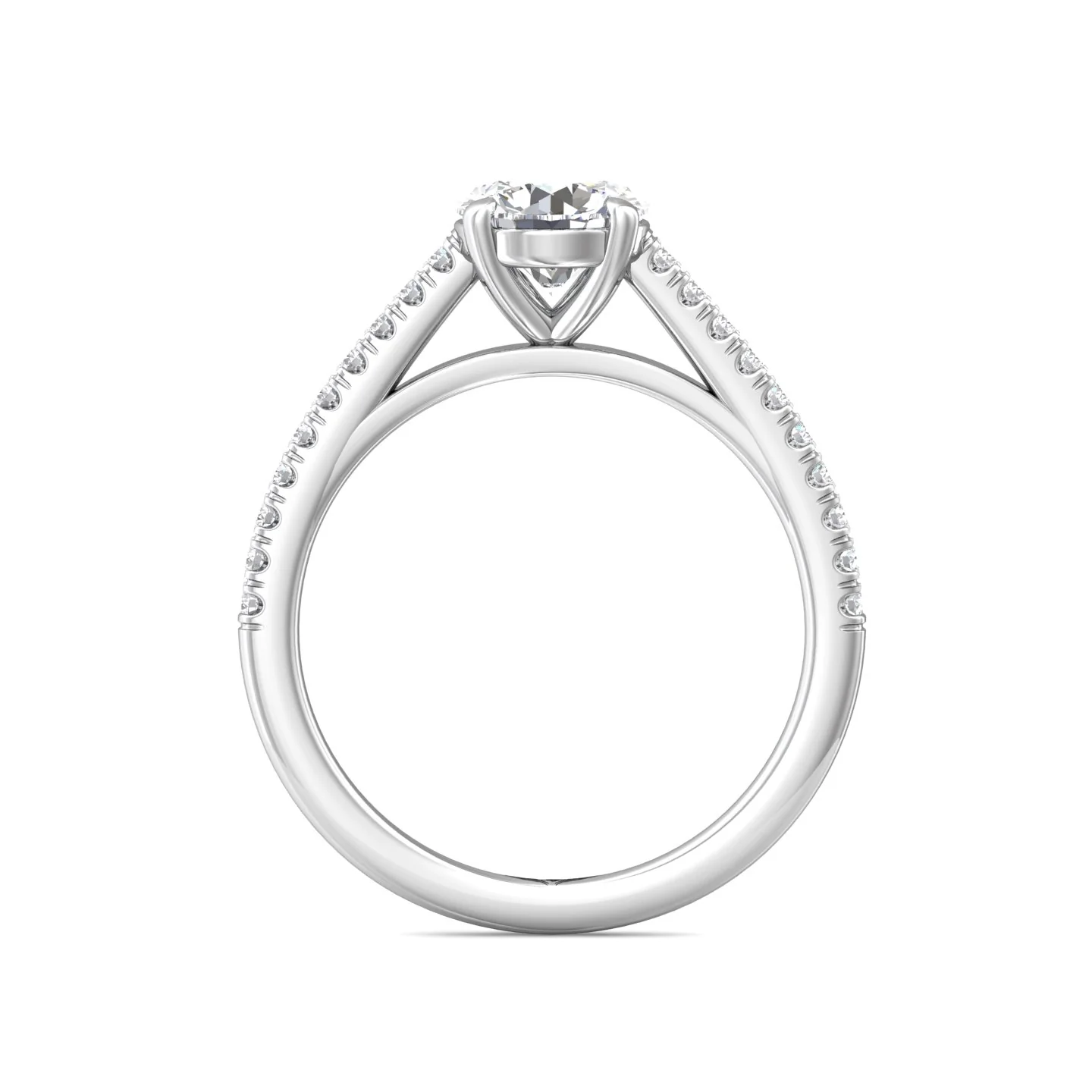 Martin Flyer Micropave Round Engagement Ring DERM18-1.3PL-C-7.5RD - Image 3