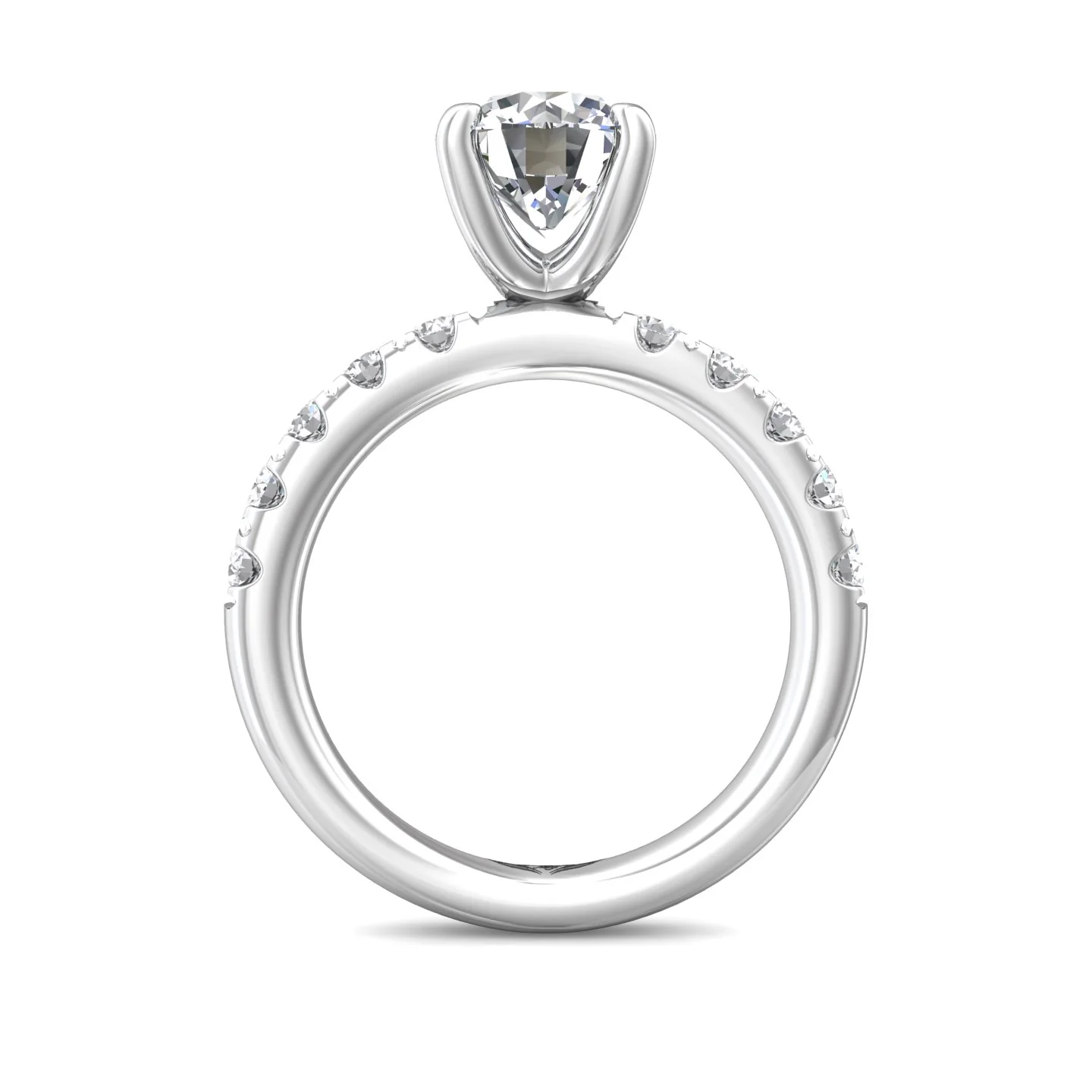Martin Flyer Micropave Round Engagement Ring DERM4MPL-C-7.5RD - Image 3