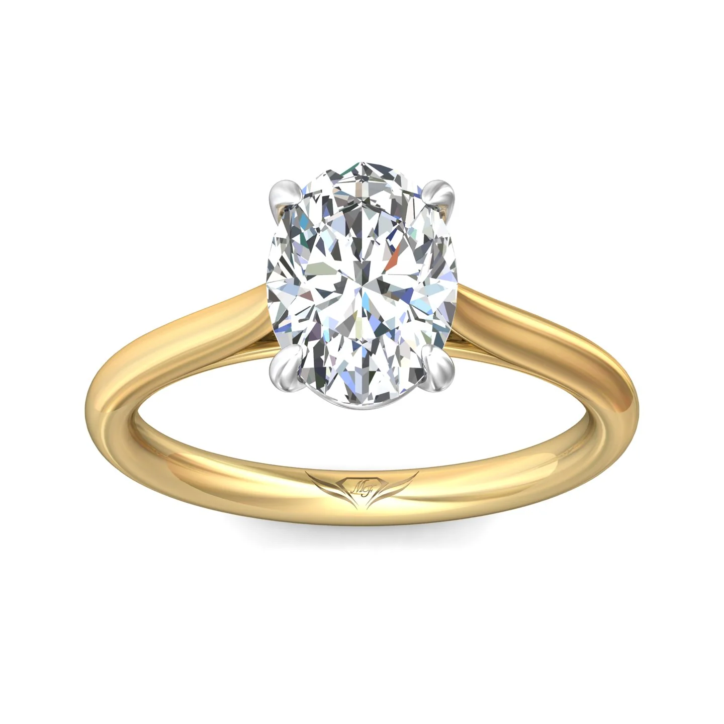 Martin Flyer Solitaire Oval Engagement Ring DERS01XXSYZPL-9.7X7.2OV - Image 2