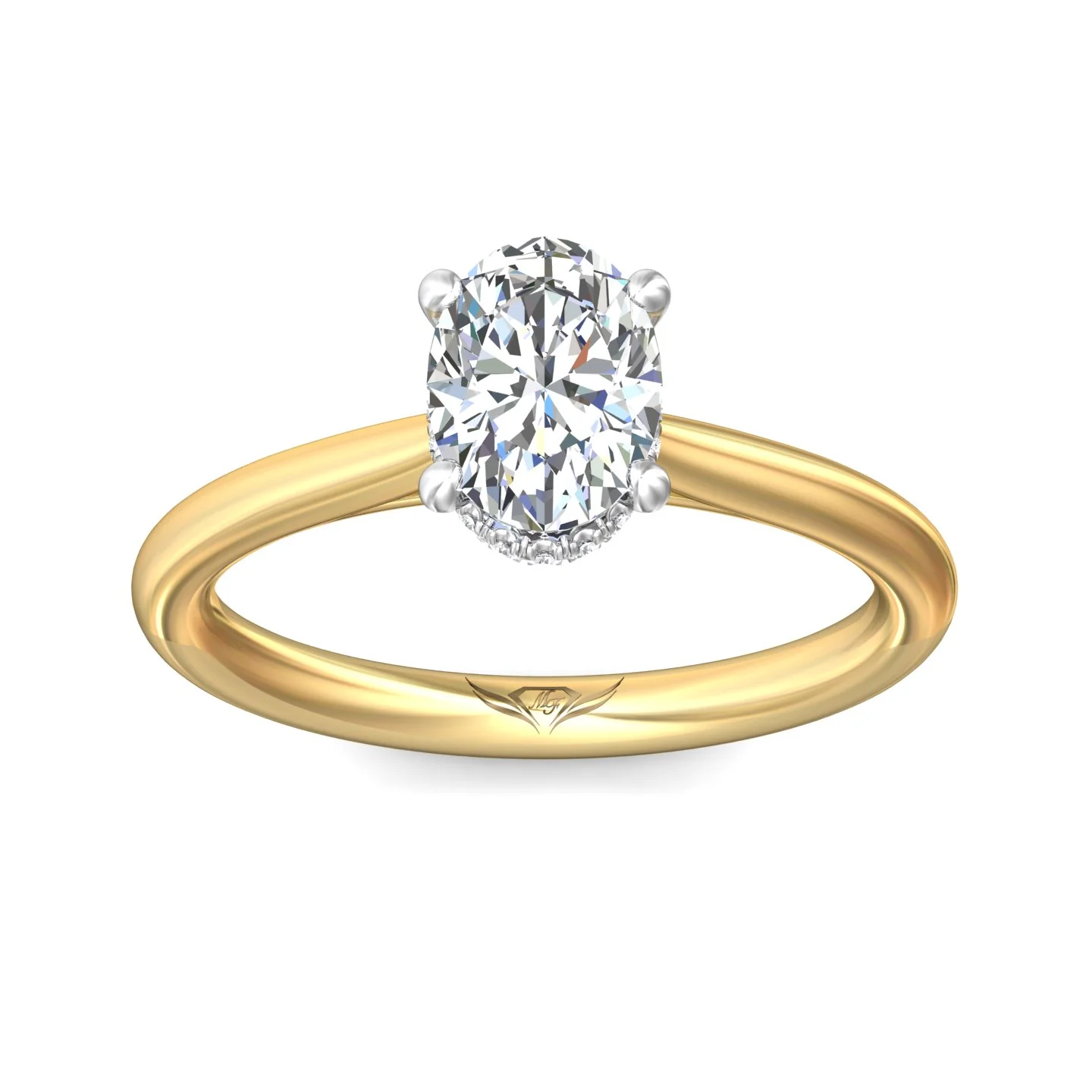 Martin Flyer Solitaire Oval Engagement Ring DERS41XXSYZPL-C-9.7X7.2OV - Image 2