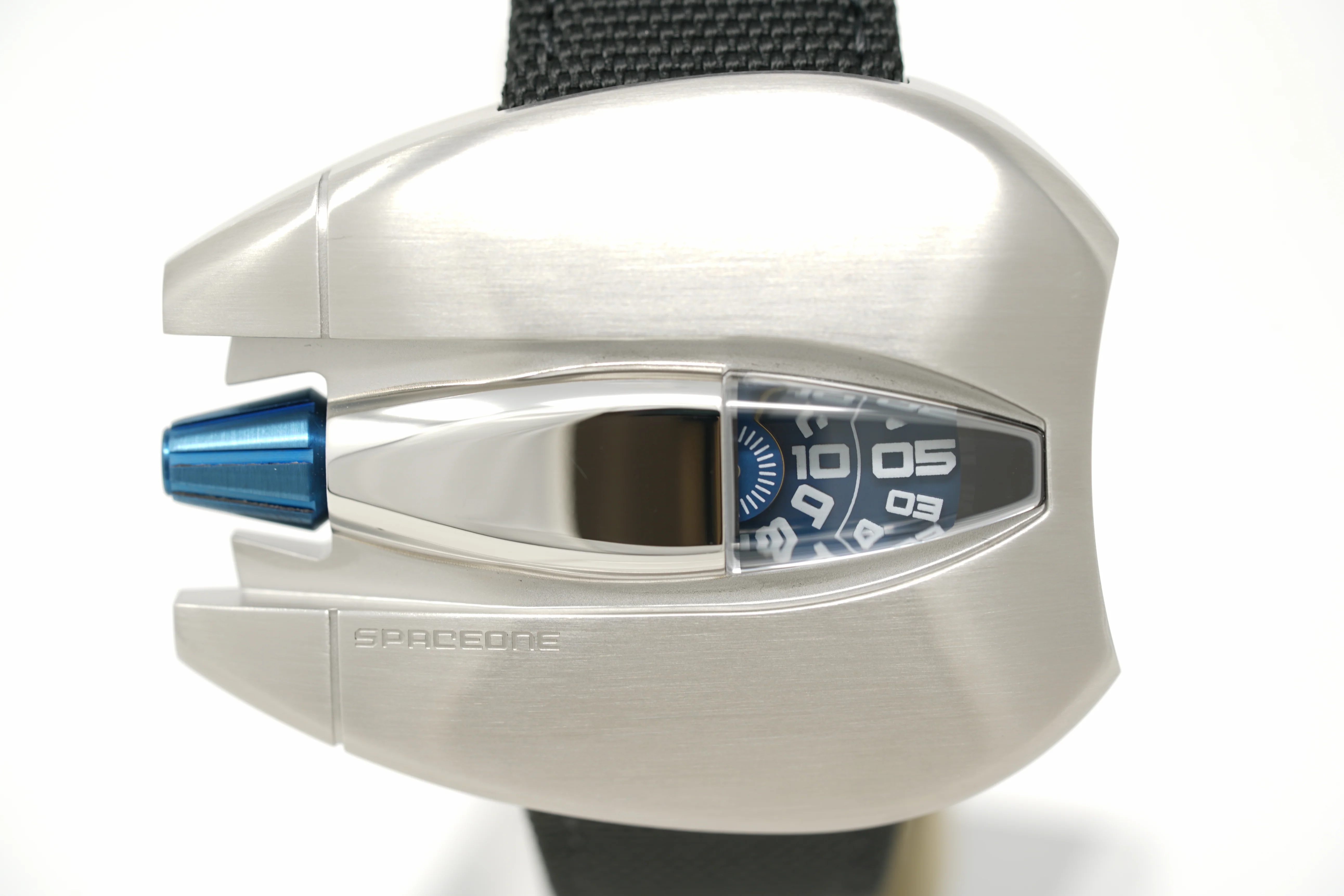 Pre-Owned SpaceOne Jumping Hour Steel Special Showroom Blue Edition