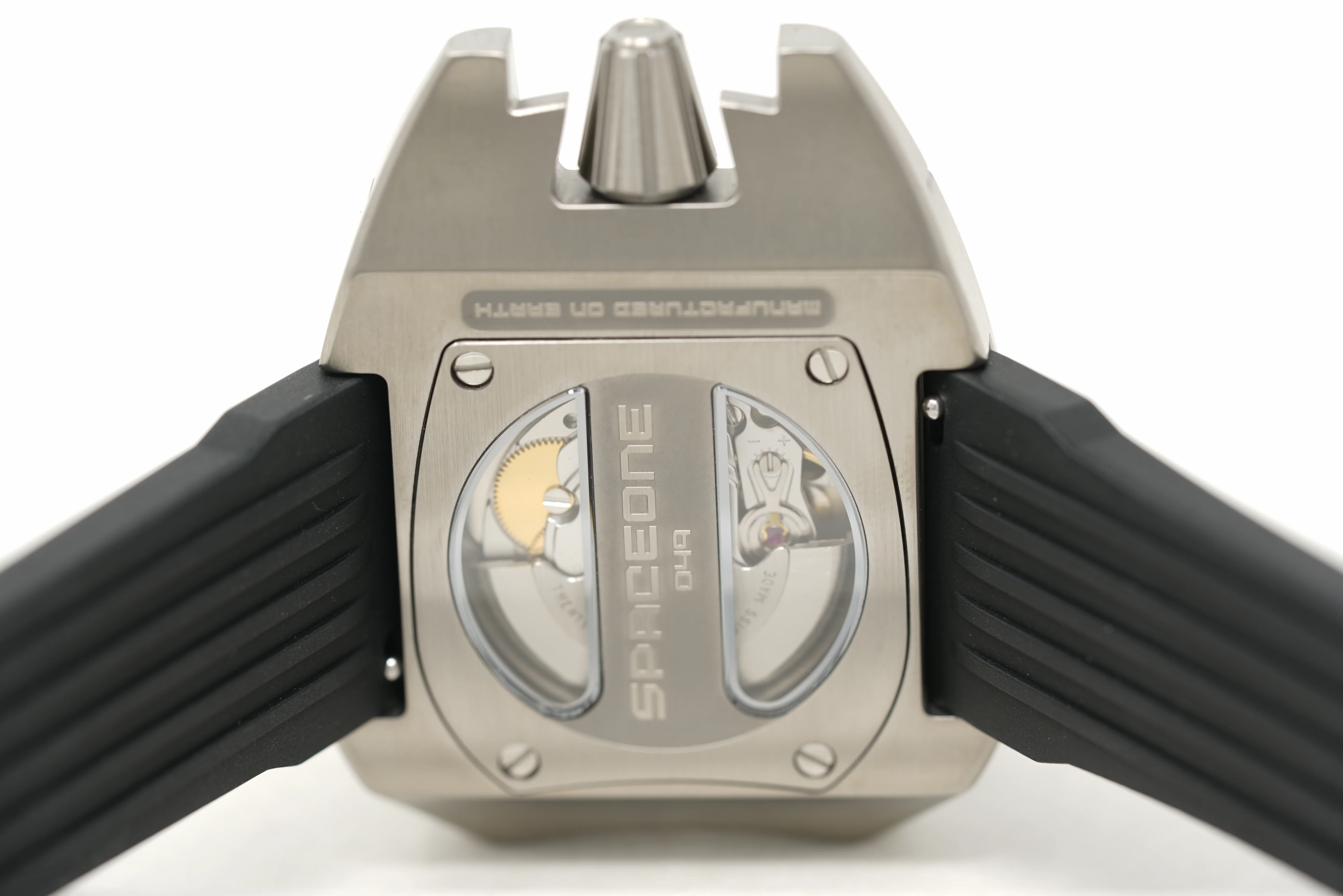Pre-Owned SpaceOne Brushed Titanium Jumping Hour - Image 4