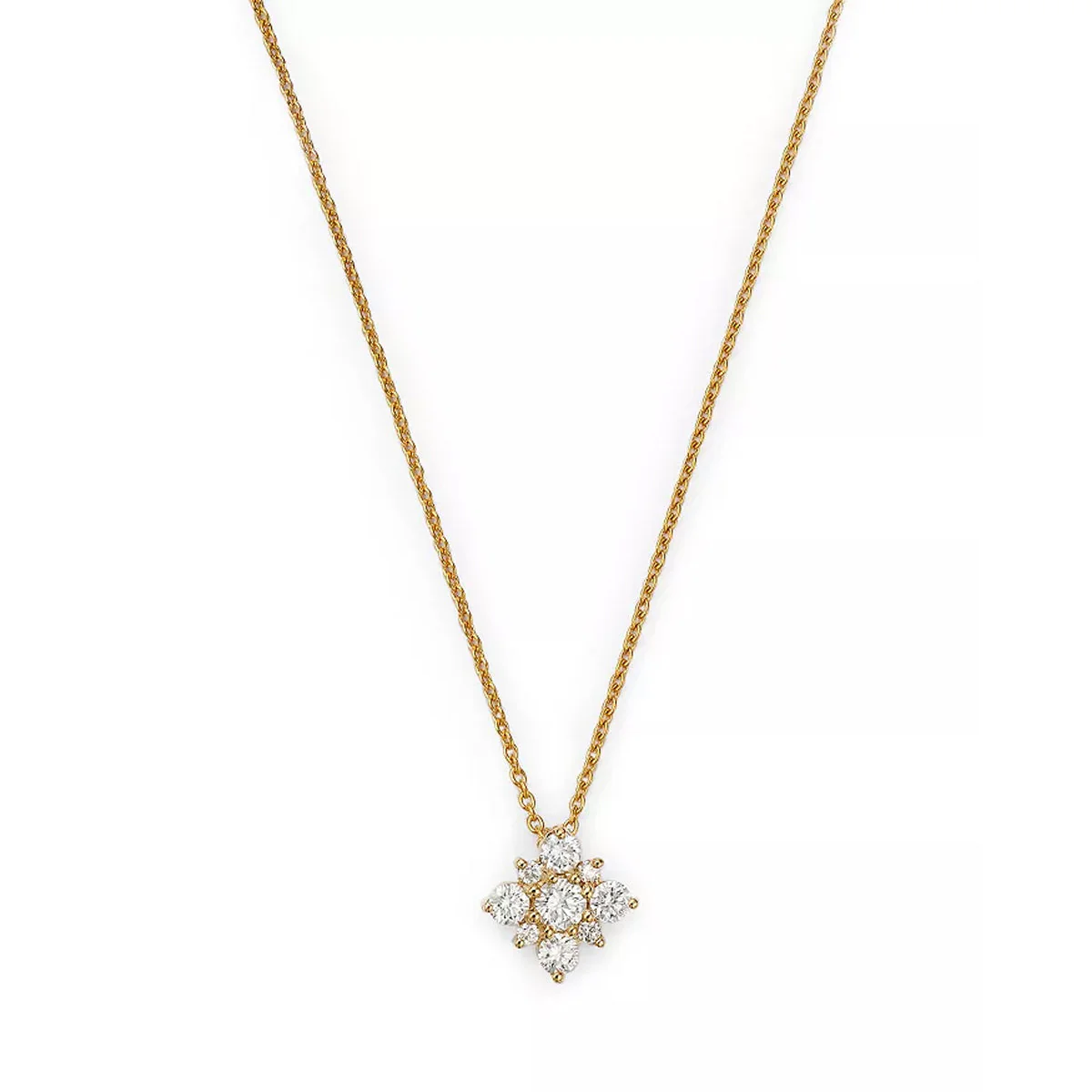 Roberto Coin Tiny Treasures Diamond Starburst Pendant Necklace