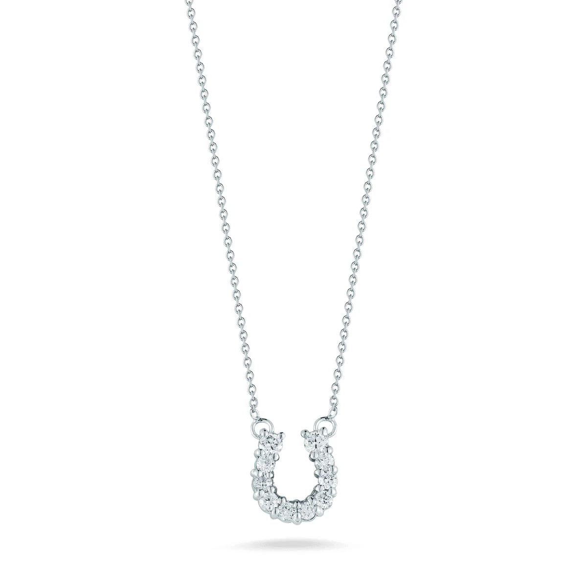 Roberto Coin Tiny Treasures Diamond Horseshoe Necklace