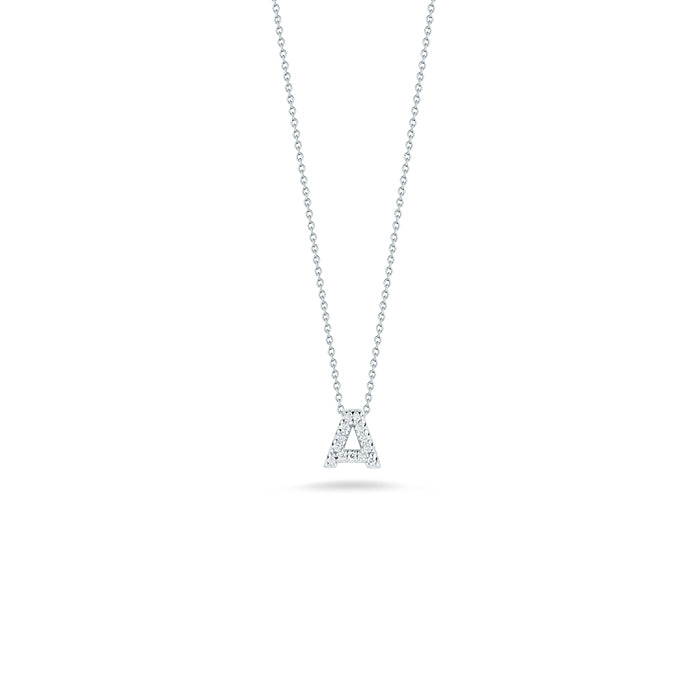 Roberto Coin Tiny Treasures Diamond Love Letter “A” Necklace