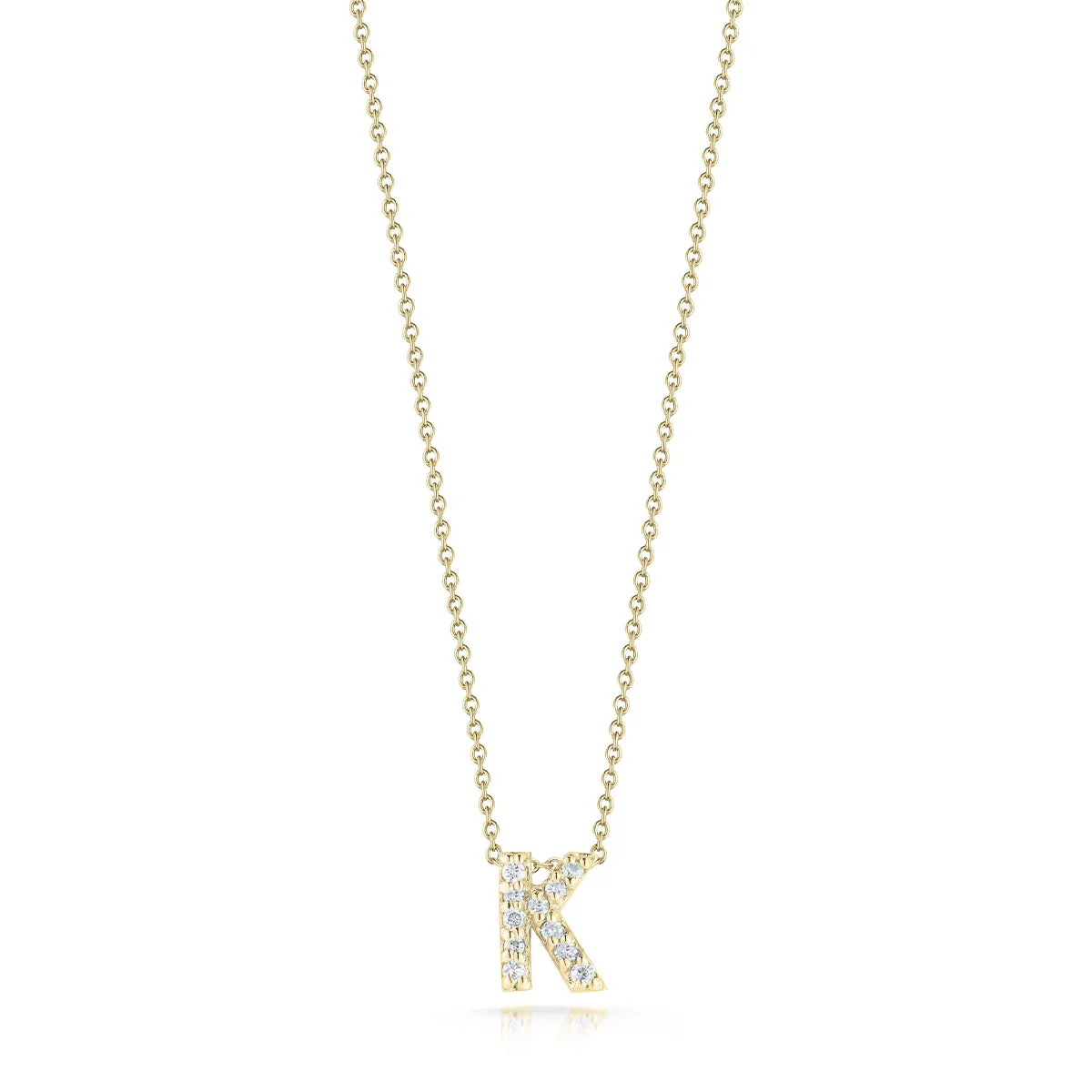 Roberto Coin Tiny Treasures Diamond Love Letter “K” Necklace