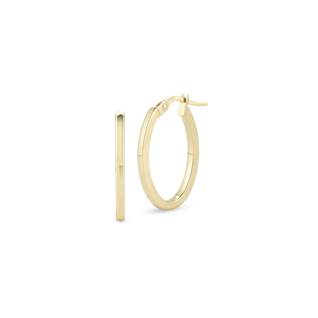 Roberto Coin Petite Oval Hoop Earrings 556028AYER00
