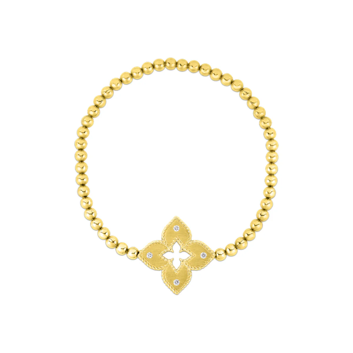 Roberto Coin Venetian Princess Flower Diamond Accent Stretch Bracelet