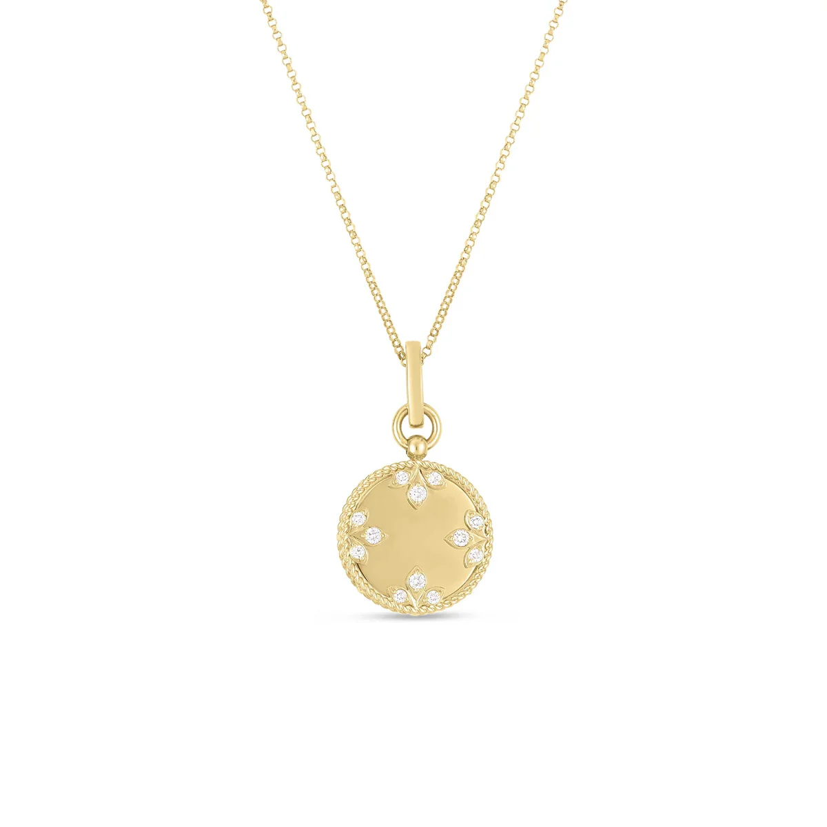Roberto Coin Venetian Medallions Diamond Pendant Necklace