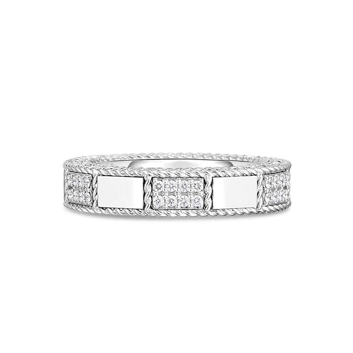 Roberto Coin Mosaic Alternating Diamond Ring - Image 2
