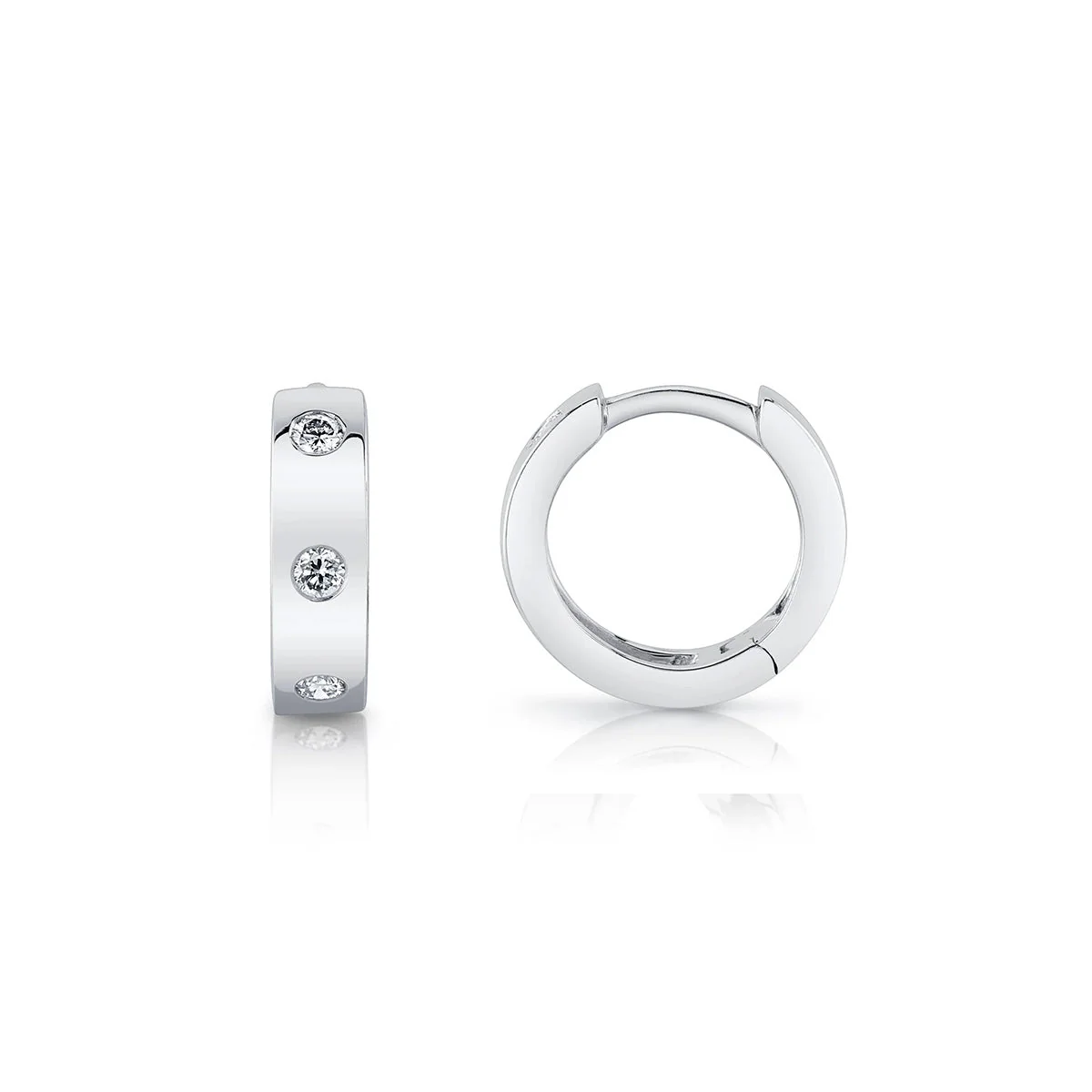 Shy Creation Diamond Mini Huggie Earring - Image 2