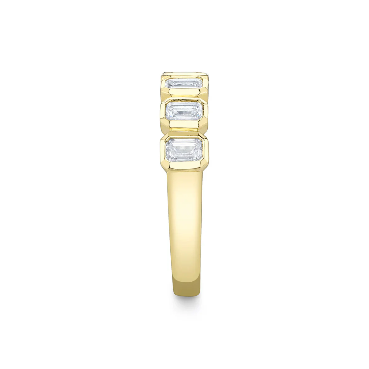 Shy Creation Bailey Diamond Emerald Bezel Band - Image 3