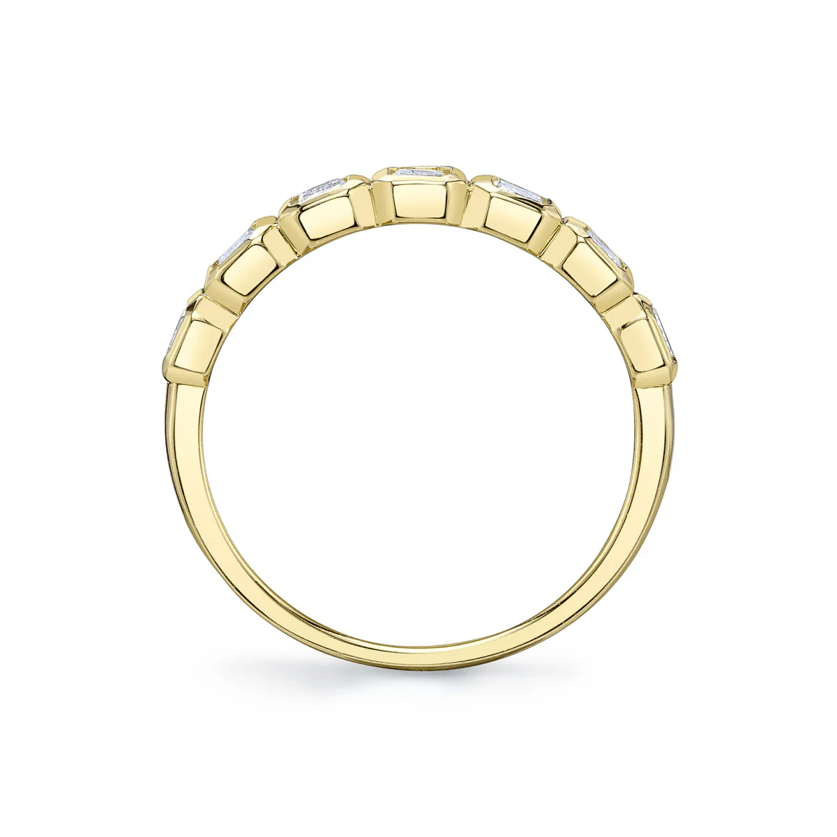 Shy Creation Bailey Diamond Emerald Bezel Band - Image 4