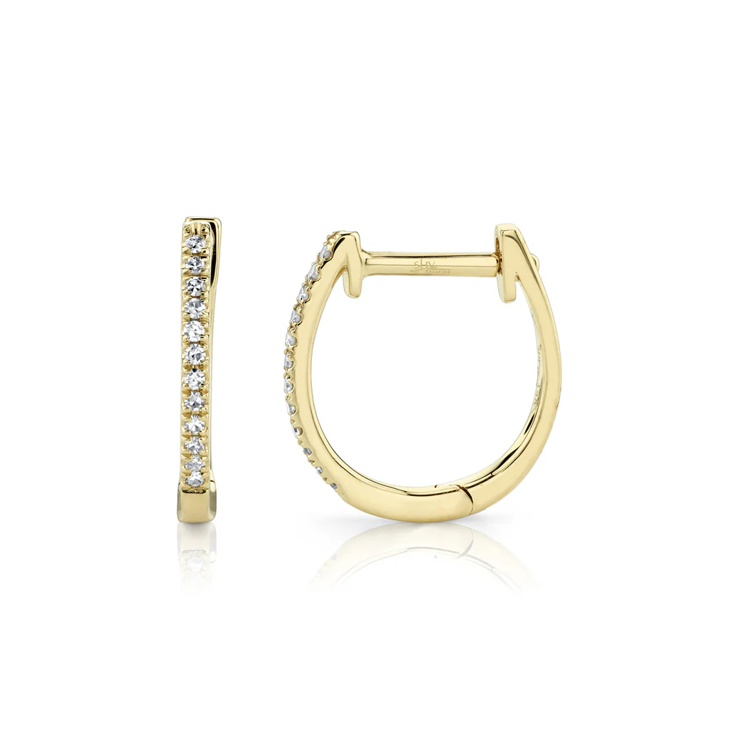 Shy Creation Diamond Huggie Earrings SC55001598 - Image 2