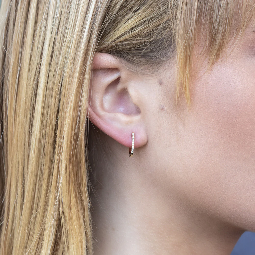 Shy Creation Diamond Huggie Earrings SC55001598 - Image 3