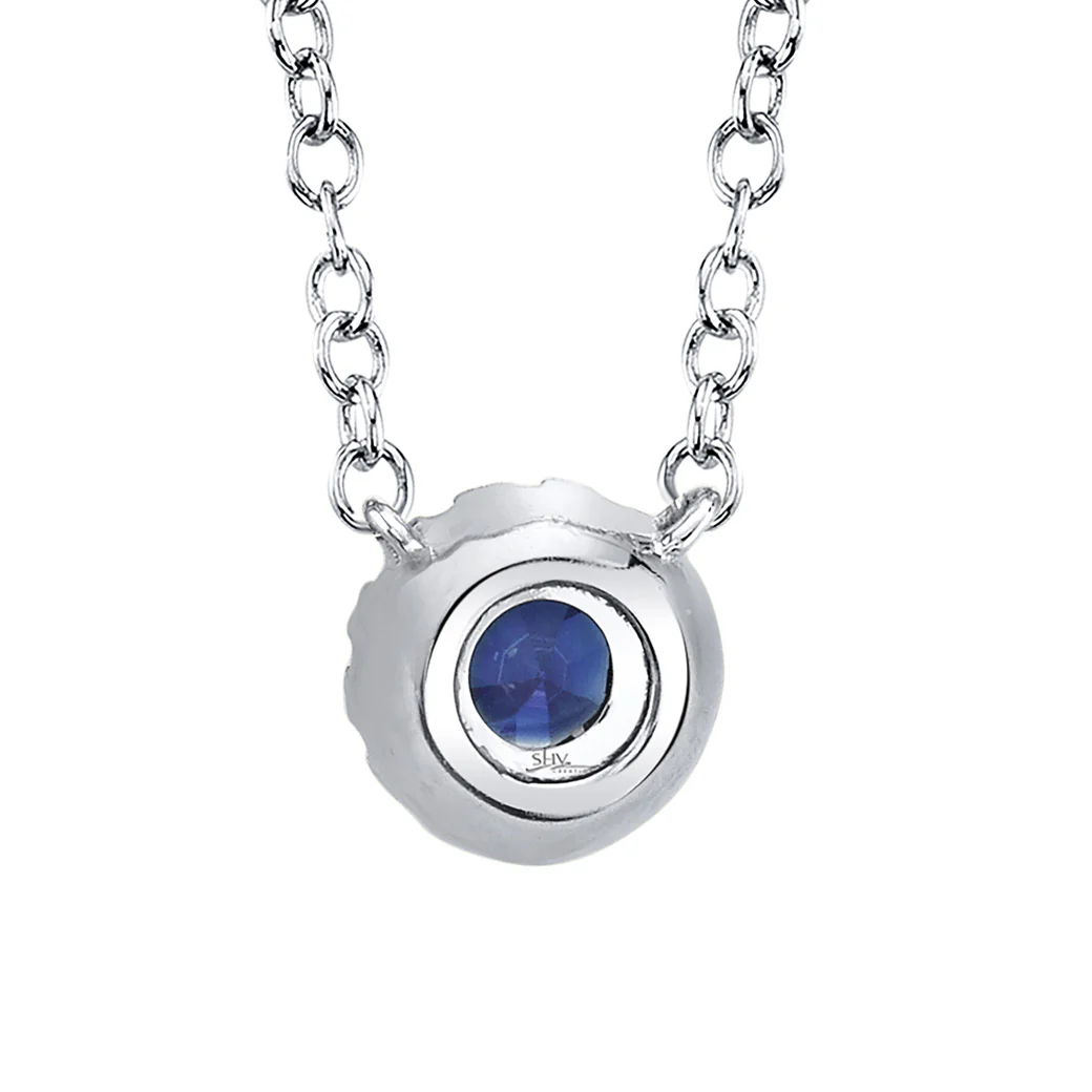 Shy Creation Kate Diamond & Blue Sapphire Necklace SC55002751 - Image 3