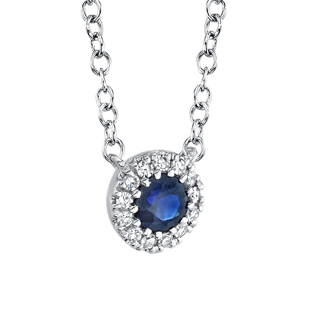 Shy Creation Kate Diamond & Blue Sapphire Necklace SC55002751 - Image 4