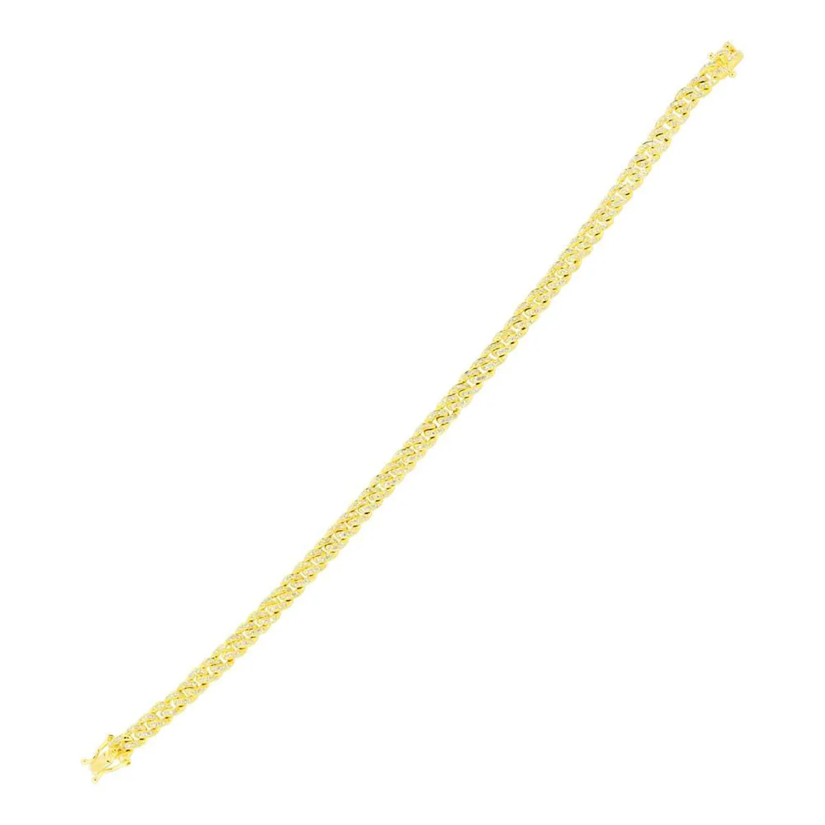 Shy Creation Diamond Pave Link Bracelet - Image 2