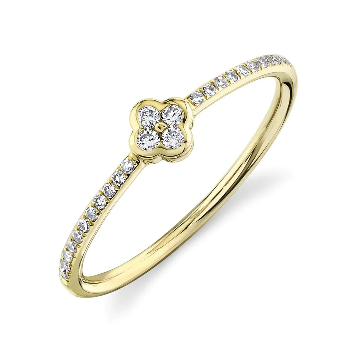 Shy Creation Kate Diamond Clover Ring
