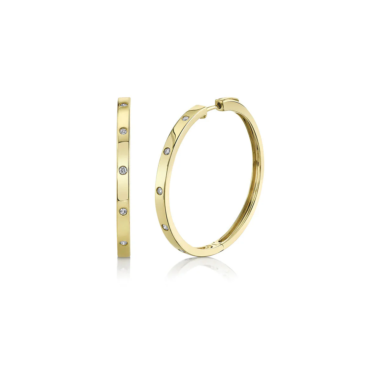 Shy Creation Kate Diamond Hoop Earrings