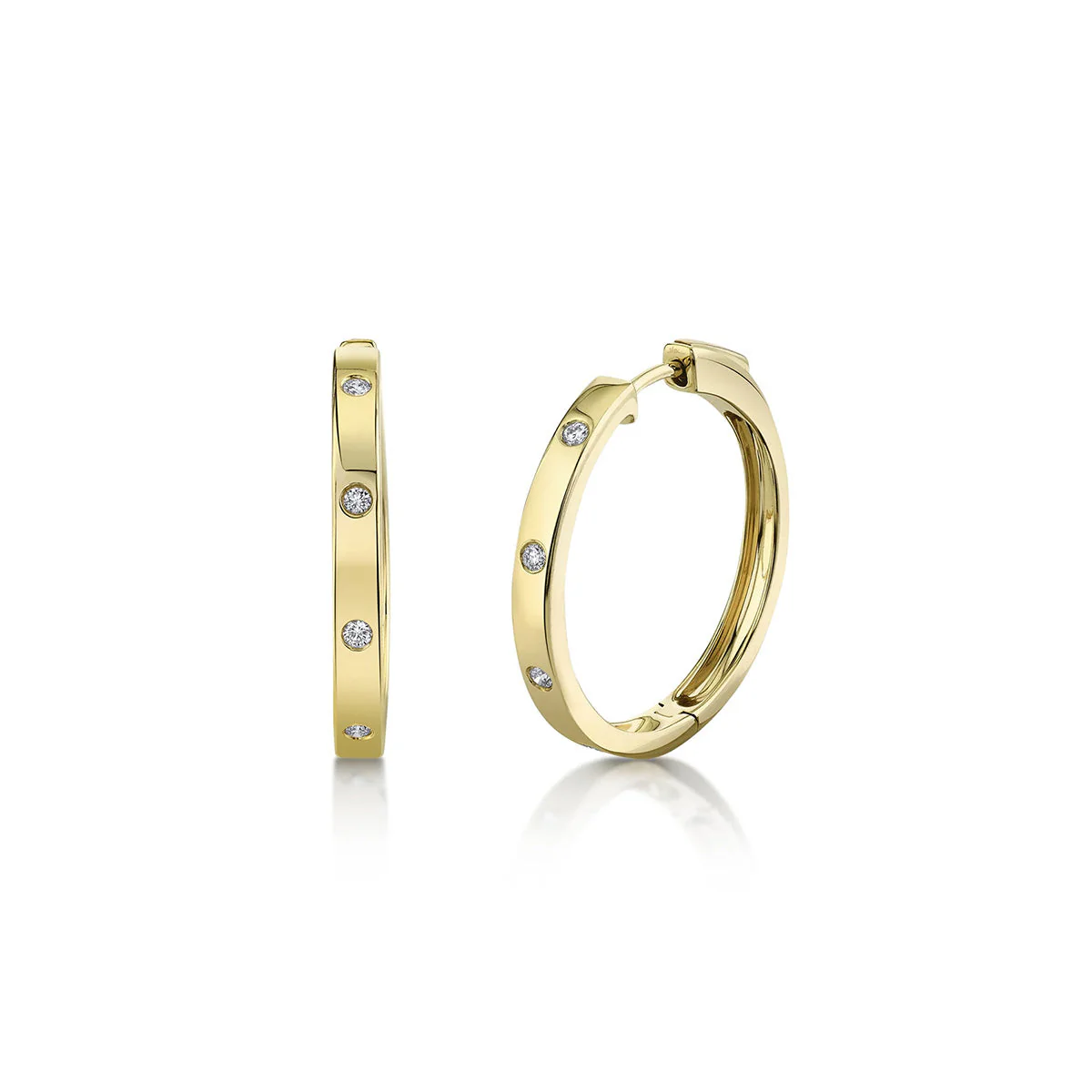 Shy Creation Diamond Hoop Earring