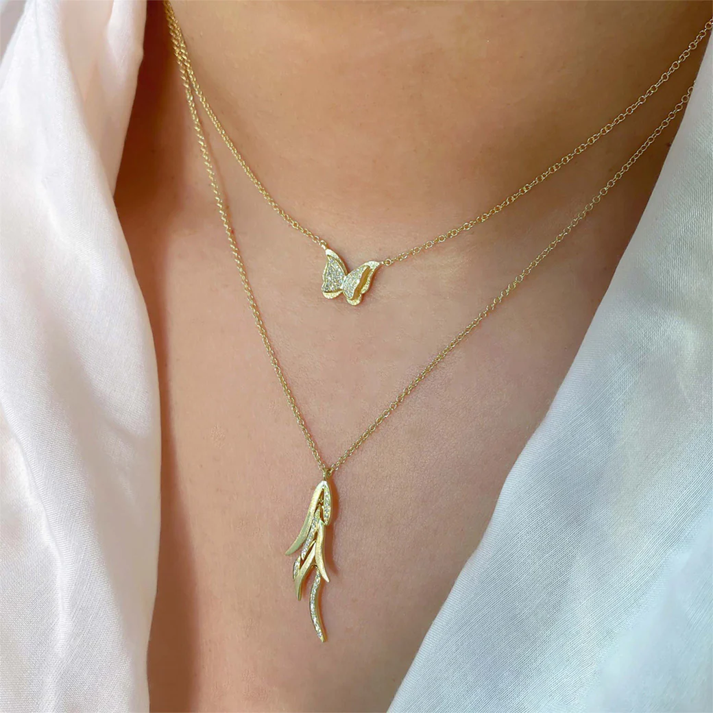 Shy Creation Diamond Butterfly Necklace SC55021952 - Image 2