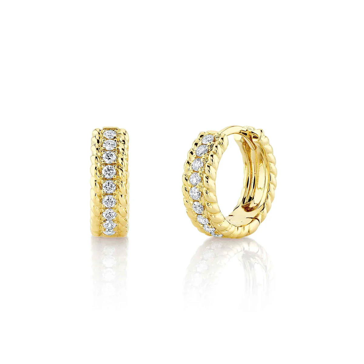 Shy Creation Diamond Huggie Earring