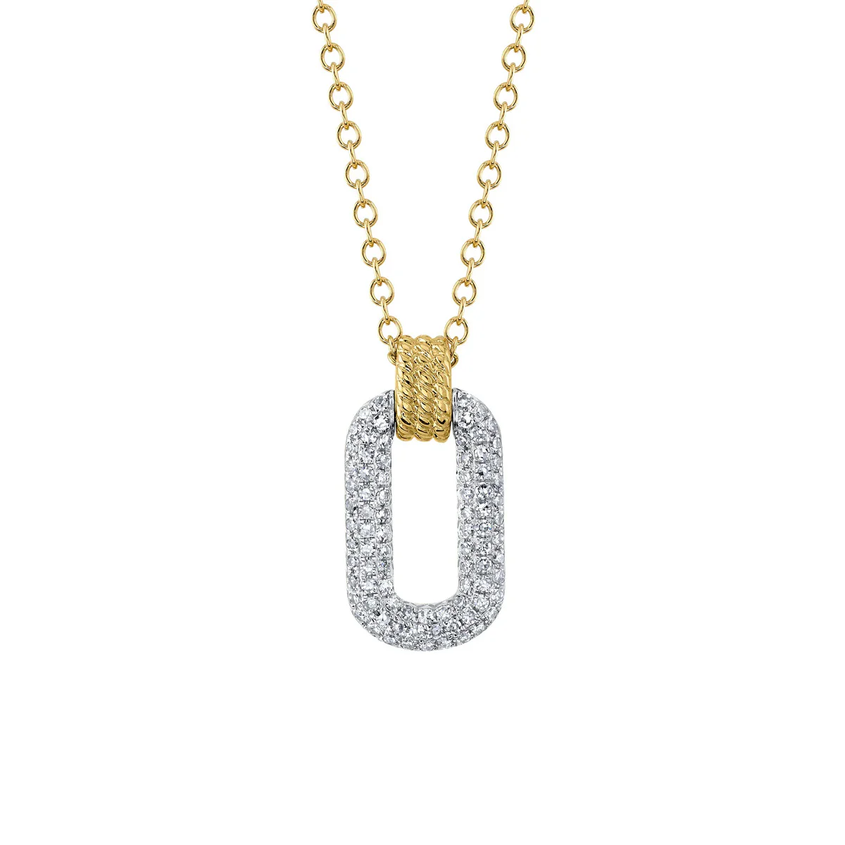 Shy Creation Kate Two-Tone Diamond Necklace