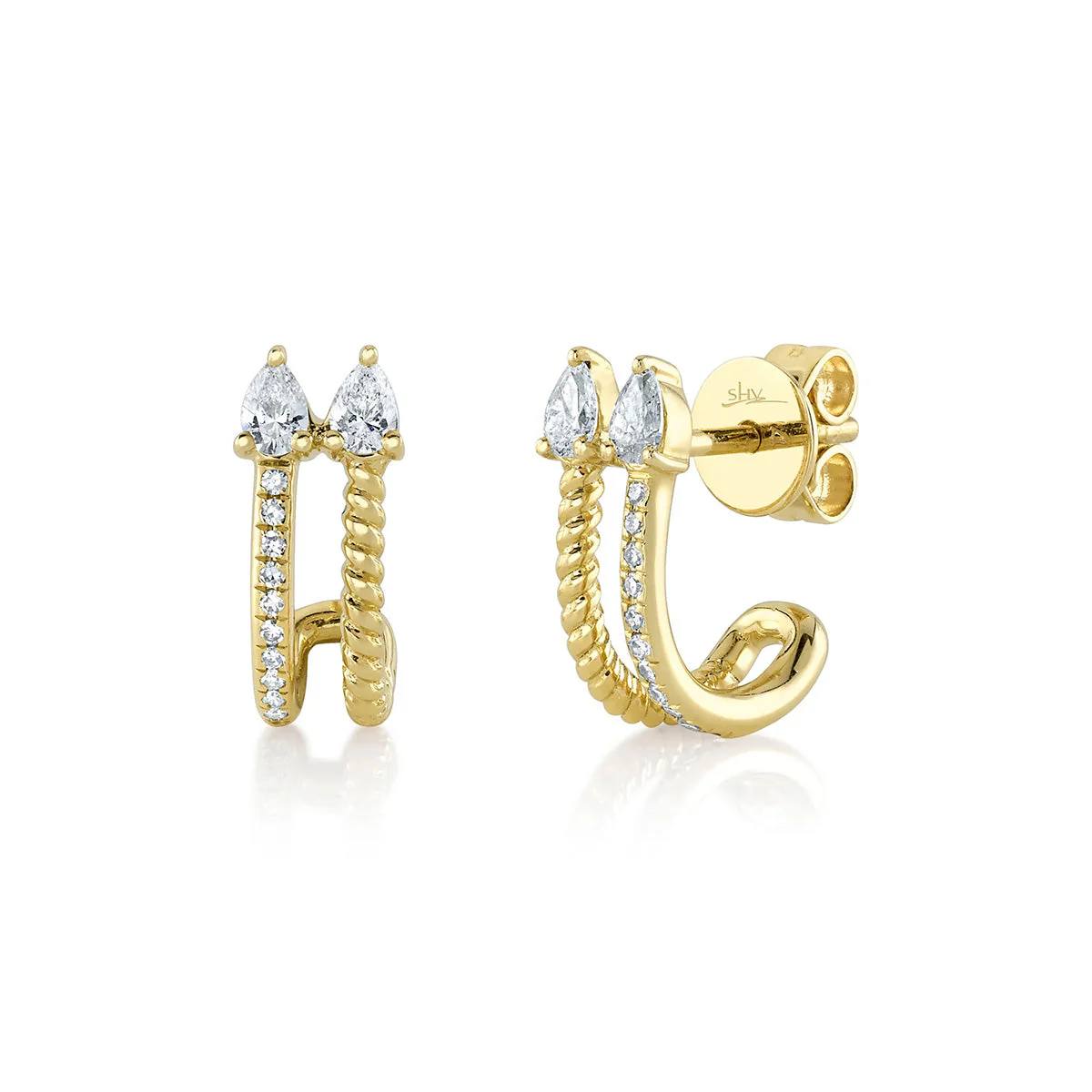 Shy Creation Diamond Pear Earring