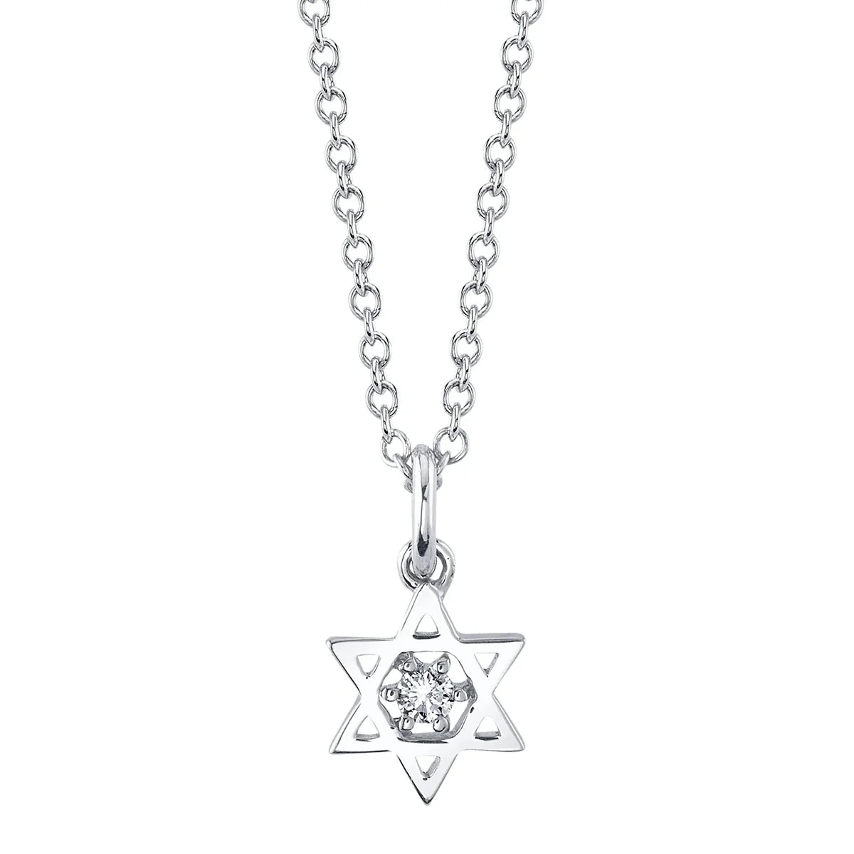 Shy Creation Kate Diamond Star Of David Necklace