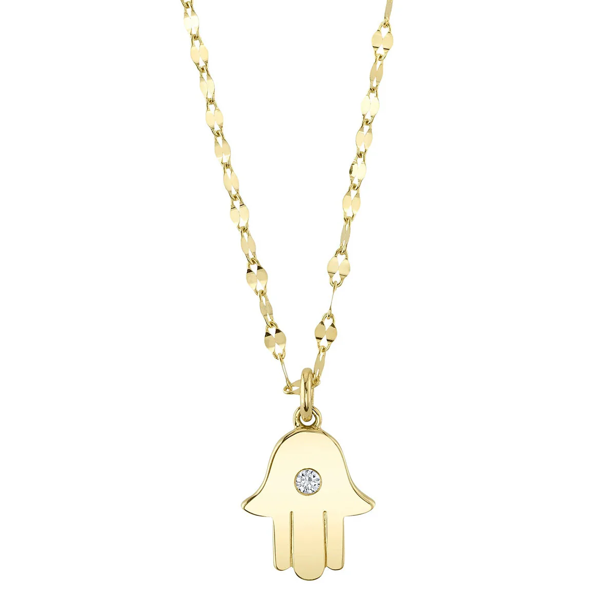 Shy Creation Kate Diamond Hamsa Necklace