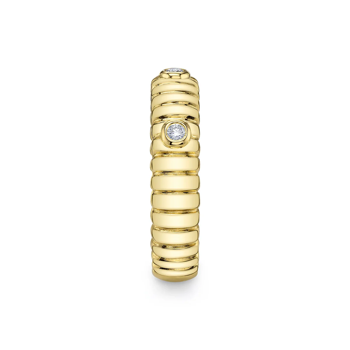 Shy Creation Kate Diamond Bezel Ribbed Band - Image 3