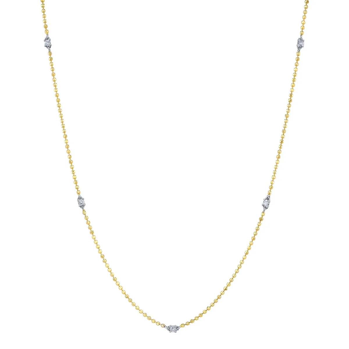 Shy Creation Kate Diamonds By The Yard Faceted Ball Chain Necklace