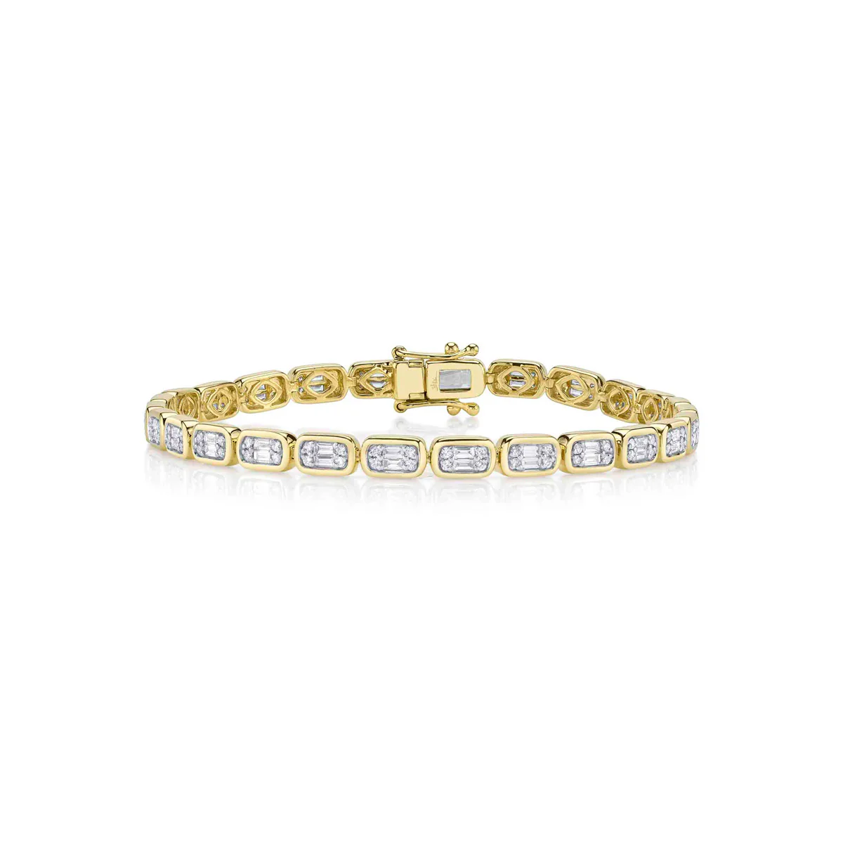 Shy Creation Aleera Diamond Baguette Tennis Bracelet