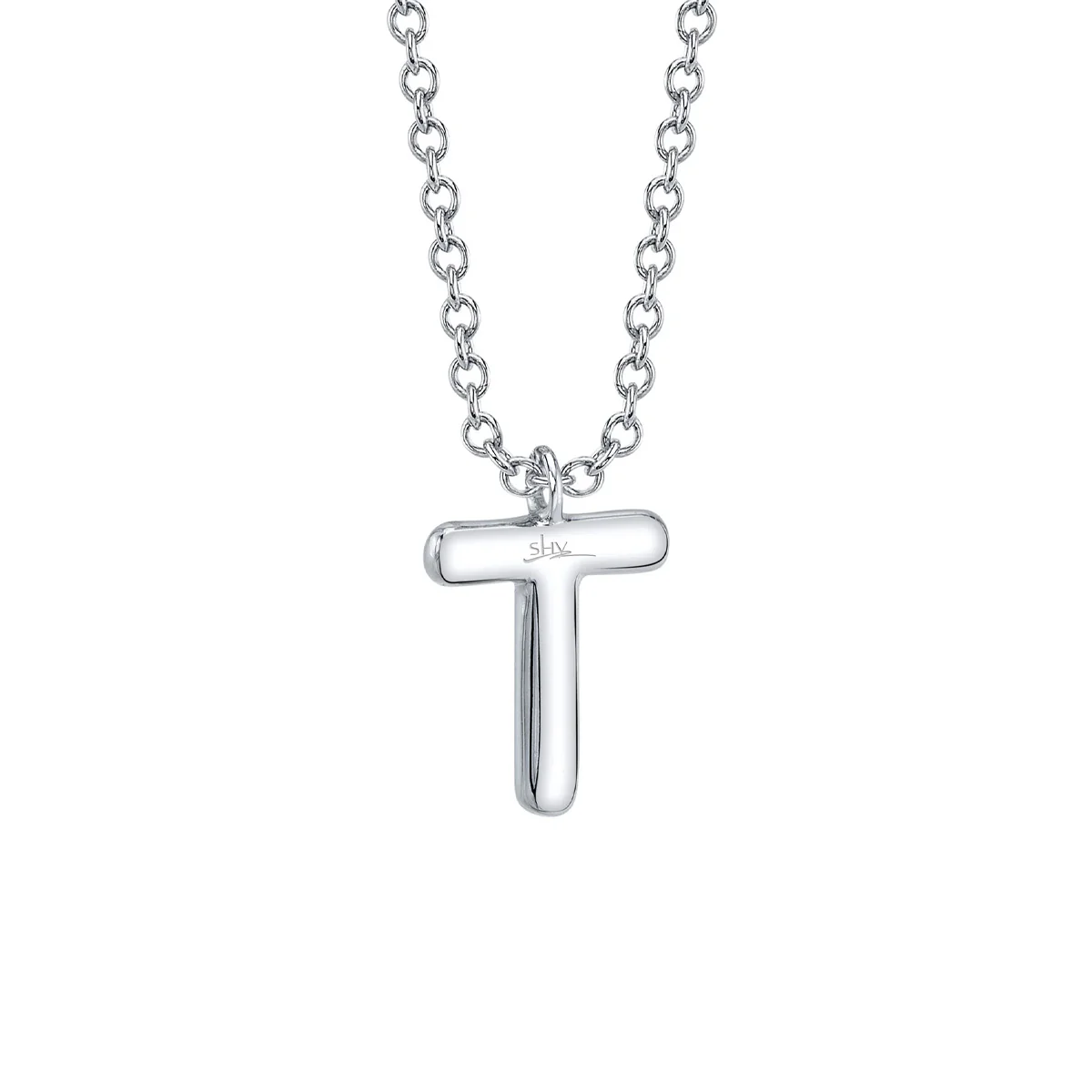 Shy Creation Kate Diamond Pave "T" Necklace - Image 3
